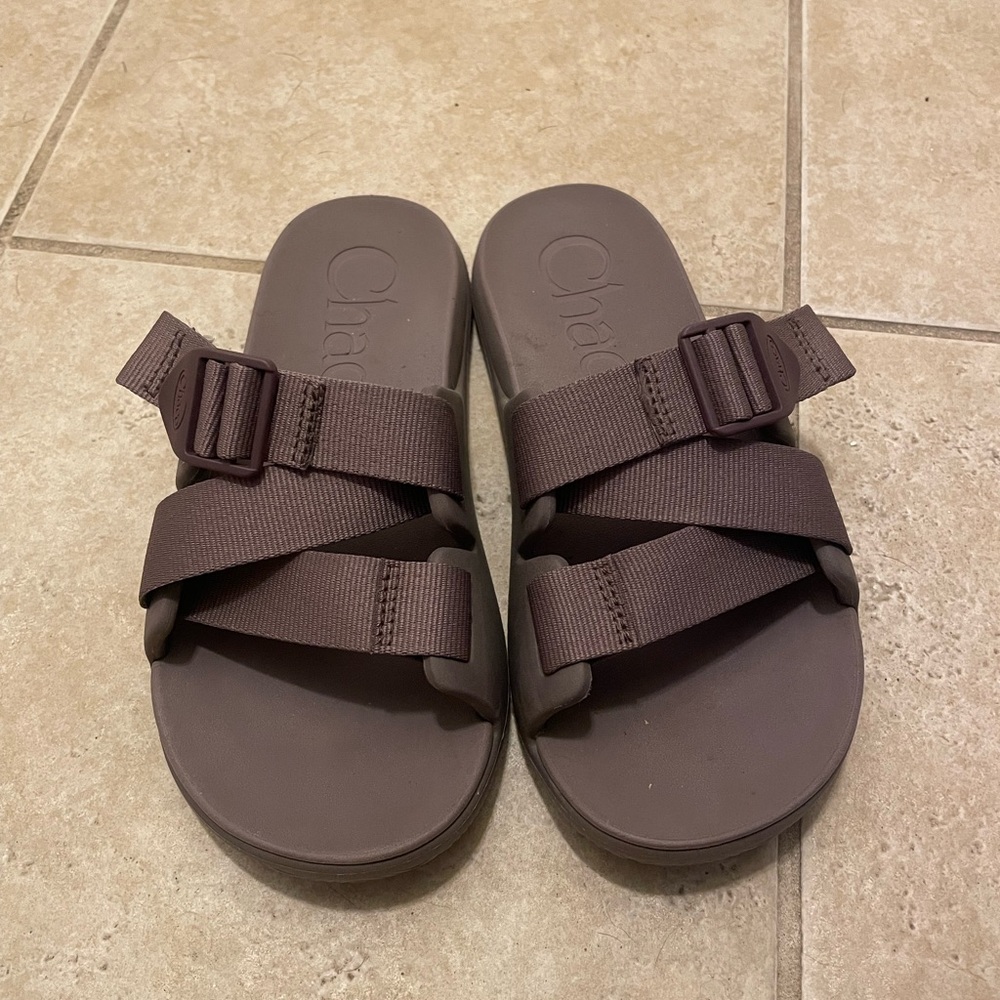 Chaco Dark Brown Slide Sandals